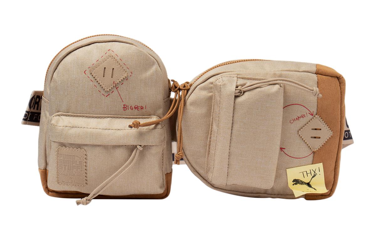 PUMA MICHAEL LAU Collaboration Polyester Sling Bag, Fanny Pack Unisex Light Beige JX077913