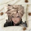 Games Figure Tifa Cloud Strife Double-Sided Printed Square Decorative Cushion Cover For Sofa Living Room Home Decor