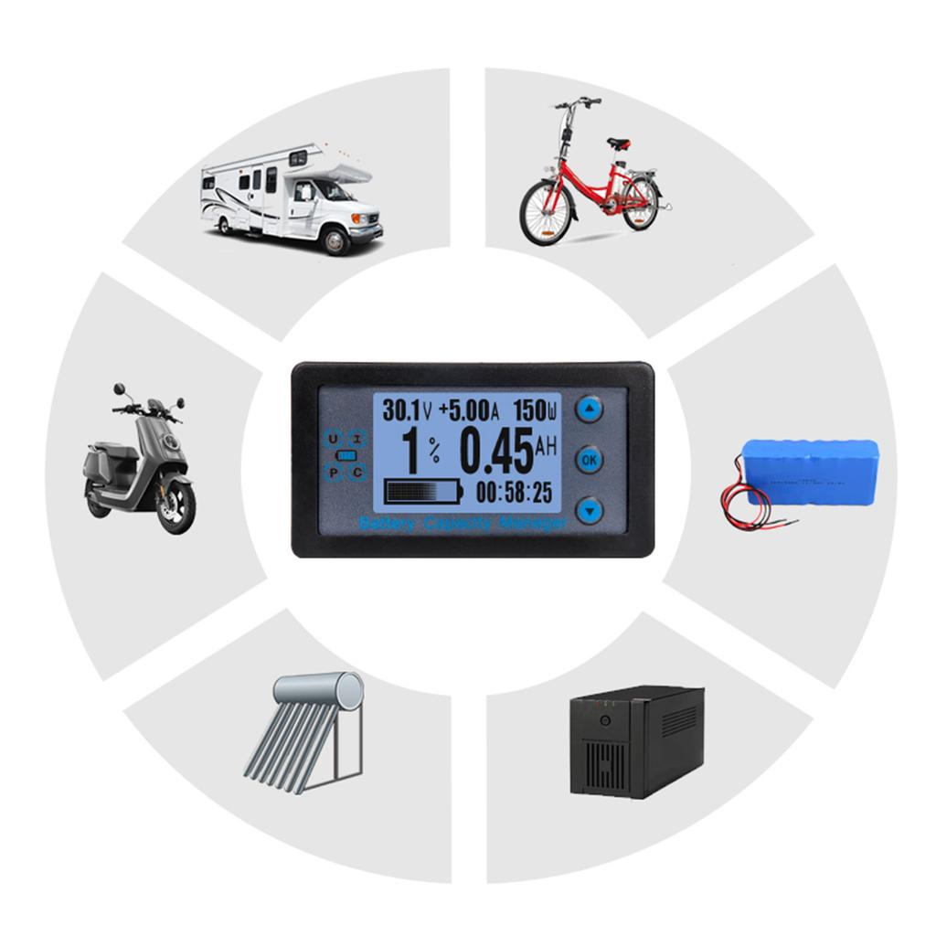 Multifunctional Battery Meter Battery Capacity Indicator Easy To Use Car Battery Monitors Low Power Consumption for Car