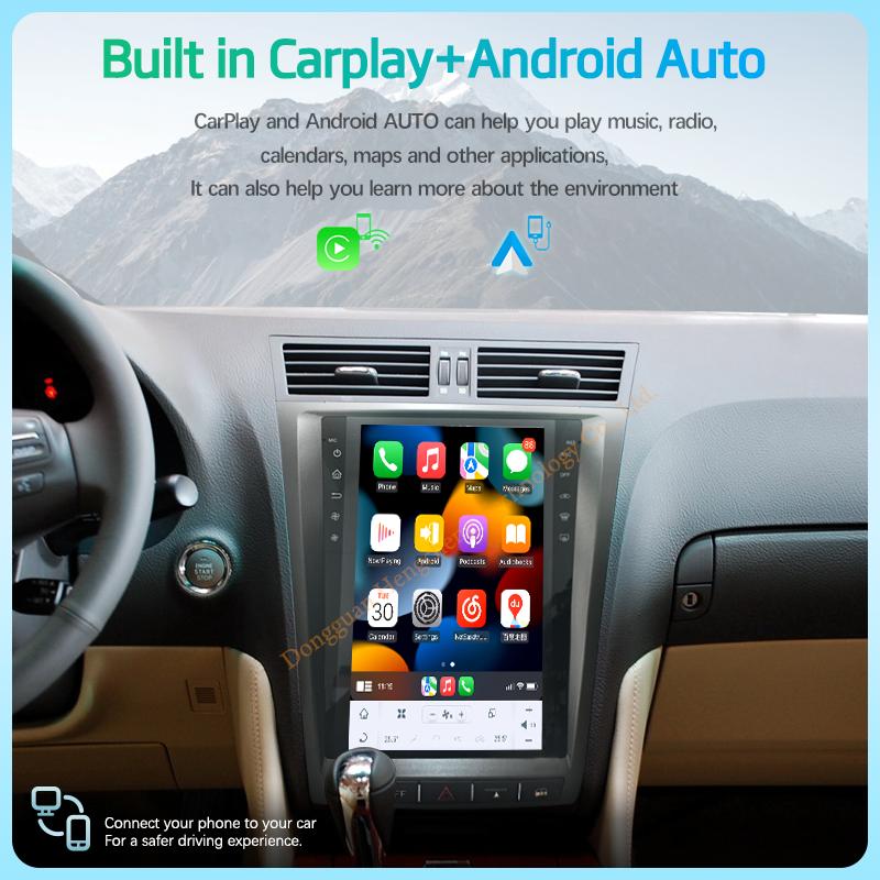 11.8Inch Car Multimedia Video Player For Lexus GS 2004-2012 GPS Navigation Radio Android11 8+128G 8Core CarPlay 4G 360Camera