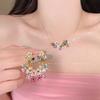 Dopamine Colored Flower Necklace - Elegant Collar Chain for Women, A Luxurious and Fashionable Accessory