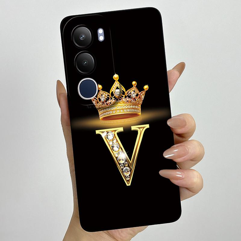 Pro Vivo Y19s 4G Pouzdro Koruna Počáteční Písmeno Měkký Silikonový Ochranný Zadní Kryt Pro Vivo V2419 Coque pro VivoY19S Y 19 s Fundas