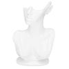 Pryskyřičný stojan na bustu přívěsek polovina obličeje stojan na náušnice manekýn držák organizér bílý