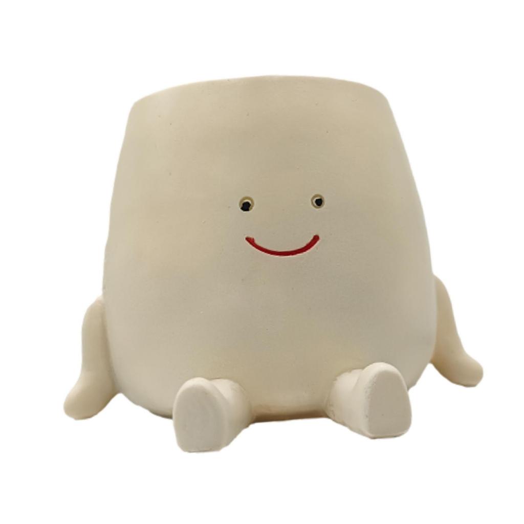 Adorable Smiling Face Plant Pot for Home and Garden Decor