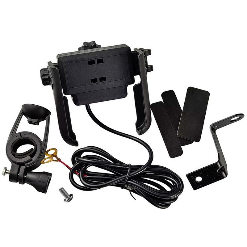 Motorcycle Phone Holder with Charging for Mirror Mount Strong For Construction Fits Most Motorcycles and Ebikes