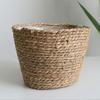 Seagrass Planters, Cover Storage Basket Containers Hand Woven Straw Pot with Plastic Liners for Indoor Outdoor Plant, Flower
