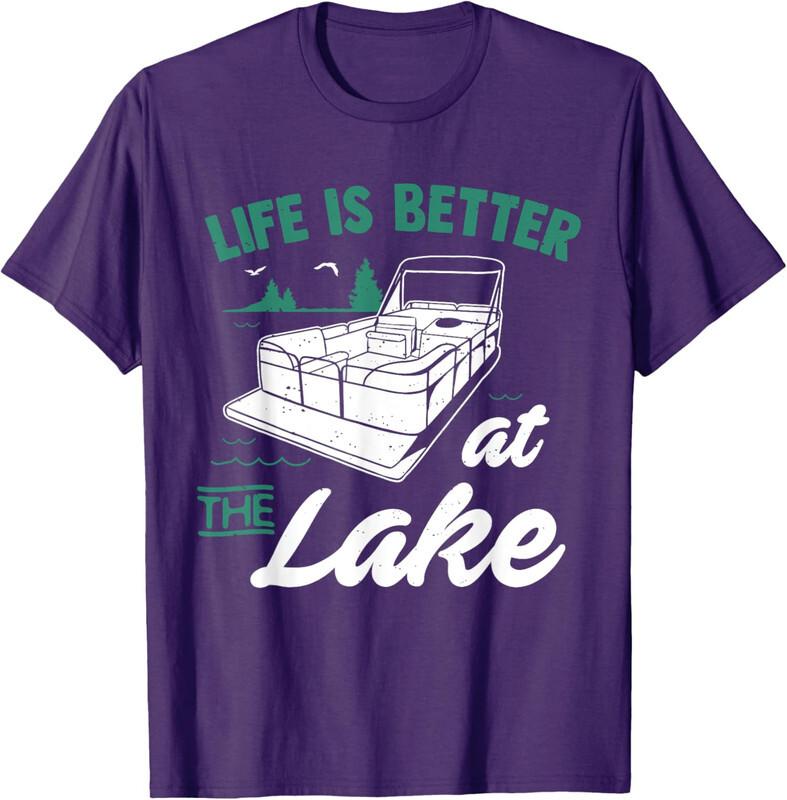 Life Is Better At The Lake - Pontoon Boat T-Shirt S разноцветный