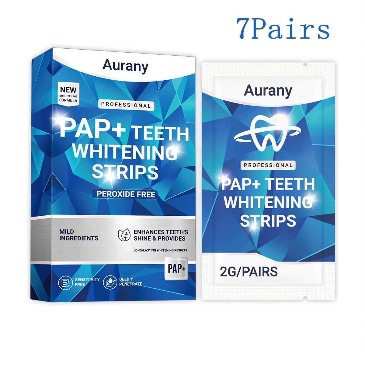 

Полоски для отбеливания зубов PAP, Без чувствительности, Безопасны для эмали, Удаляют пятна от кофе и вина, Лучшие полоски для отбеливания зубов PAP для чувствительных зубов - 7/14/21 пара