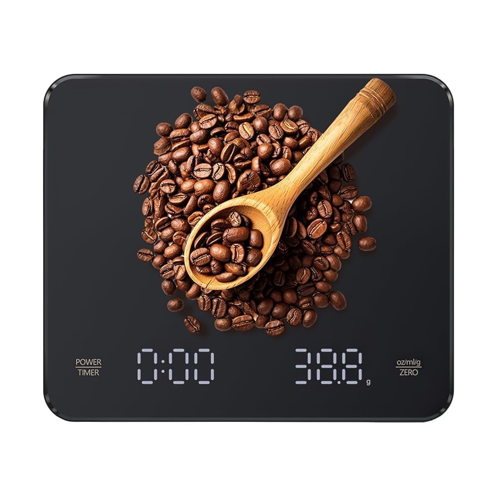 

OBEST Mini Coffee Compact Drip with Timer High Unit Professional Coffee Suitable for Kitchen and Cooking Scale, Scale, Lightweight, (99m59s), чёрный