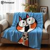 Cartoon Cat Lightweight Microfiber Soft Christmas Fleece Blanket Warm Cozy Throw for Bed Sofa Office Travel All Season