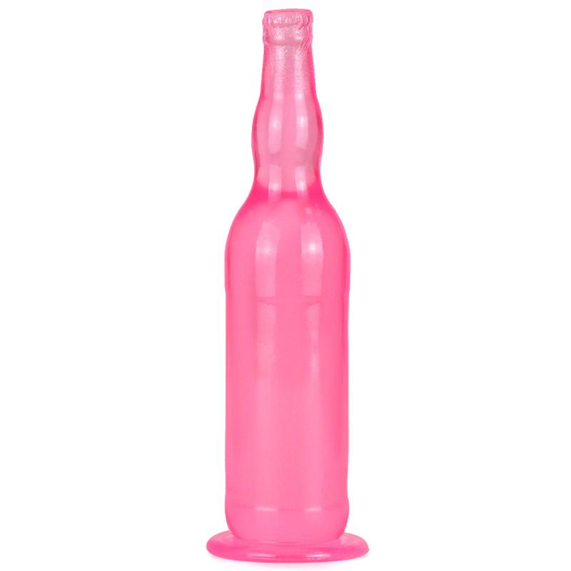 Beer Bottle Female Simulation Penis Crystal Transparent Dildo Adult Female Masturbation Stick