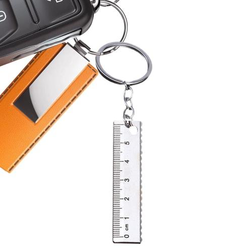 

Small Ruler Keychain, Pocket Pendant Backpack Charm Measuring Tool, Practical Multifunctional Key Ring Decoration for School, Home, Office