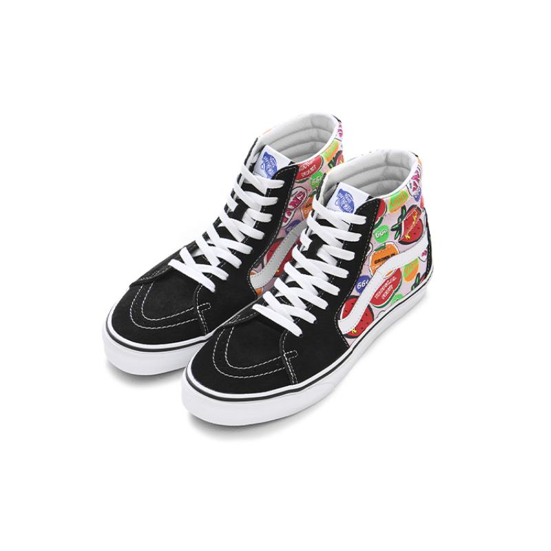 Vans SK8 Hi Black White Strawberry Multi‑Color Vans VN0A32QG4UC