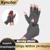 Arthritis Gloves for Men Women Therapy Compression Hand Joint Pain Relief Half Finger Silicone Gloves Health Care