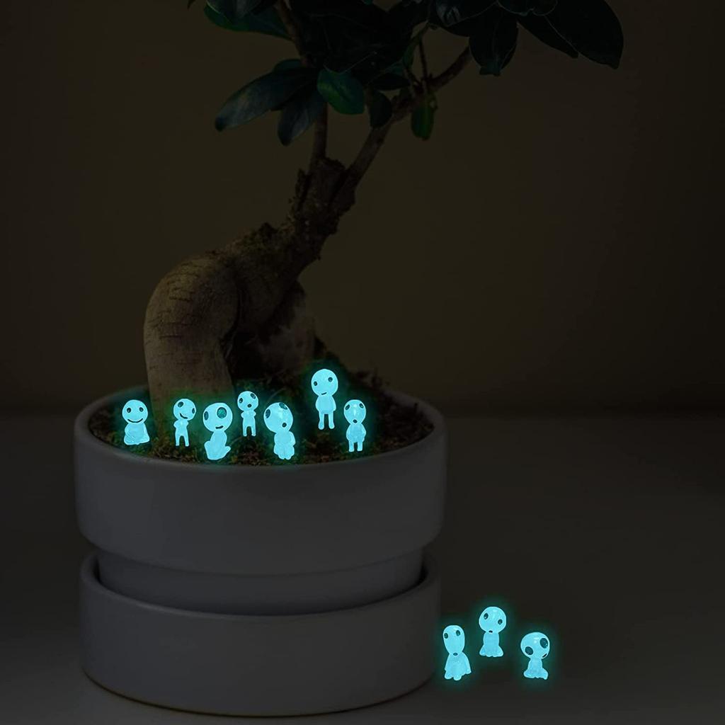 Wabeko Resin Luminous Tree Resin Pack of Tree Elf Cute Collectible Luminous Tree Interior Alien Elves, Decorations, 10, Figures, Dolls, Gifts, Elves,