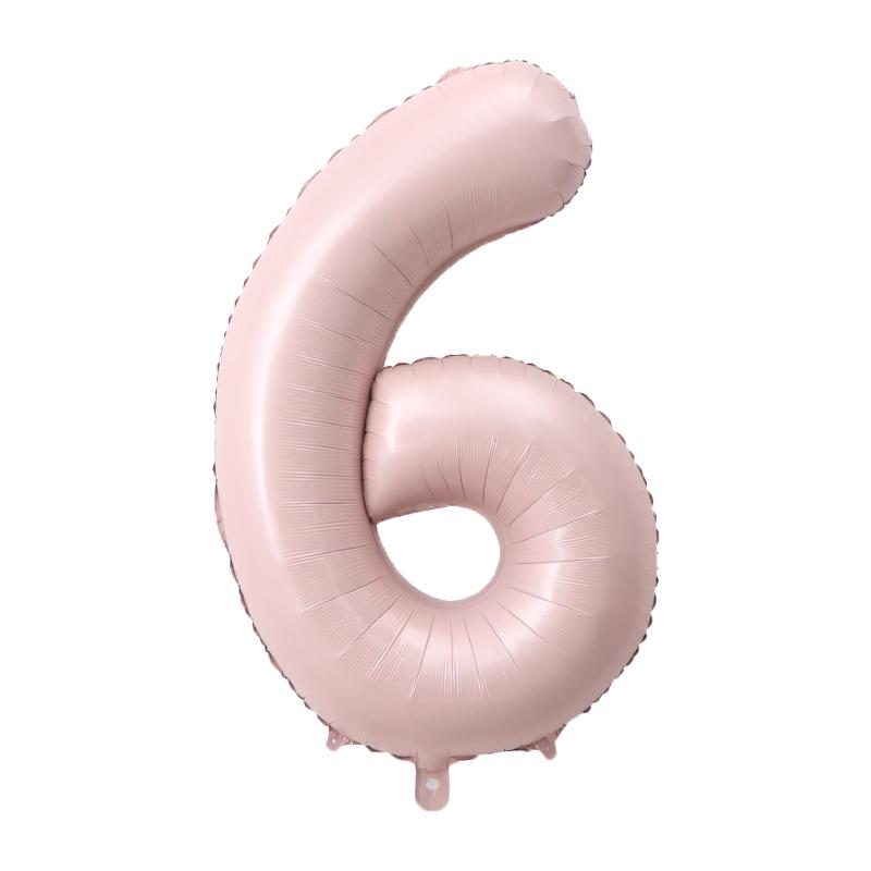 32/40 tum Ljusrosa Blå Sifferballonger Folieballong Födelsedagsballong Festballong 0 1 2 3 4 5 6 7 8 9 Globos Bollar