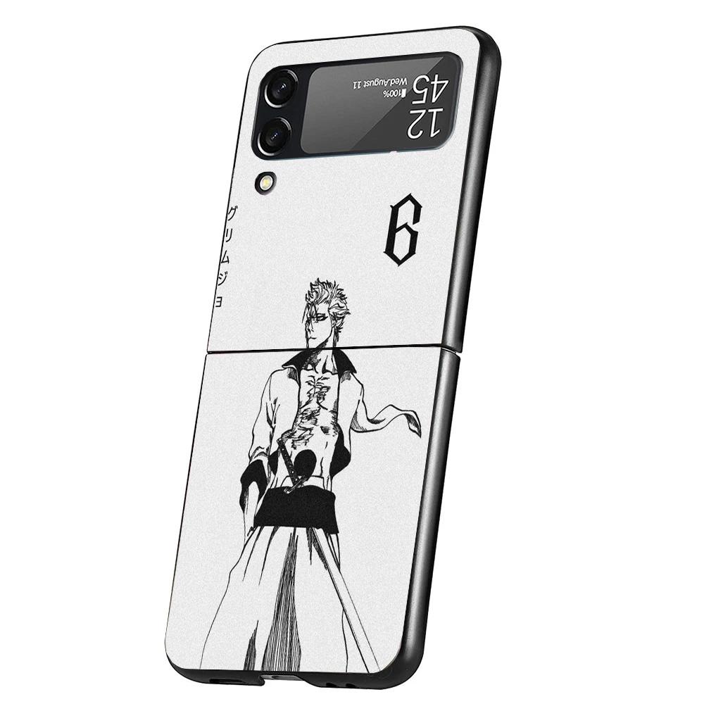 Bleach Grimmjow Cover Phone Case For Samsung Galaxy Z Flip 7 6 5 4 3 5G Flip7 Flip6 Flip5 Flip4 Flip3 Black Fundas Shell Galaxy