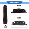 Car Dashboard Cover Compatible for Dodge for Ram 2002-2005, Protective Polyester Red Center Console Interior Trim Dash Cover Mat Pad