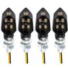 4PCS Smoked Lens Amber LED Turn Signal Lights 12V Universal Motorcycle Blinker for Front Rear Super Bright Easy Plug and Play