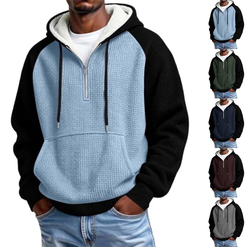 Men's Casual -Lined Hooded Sweatshirt with Front Pocket for Comfortable Everyday Wear