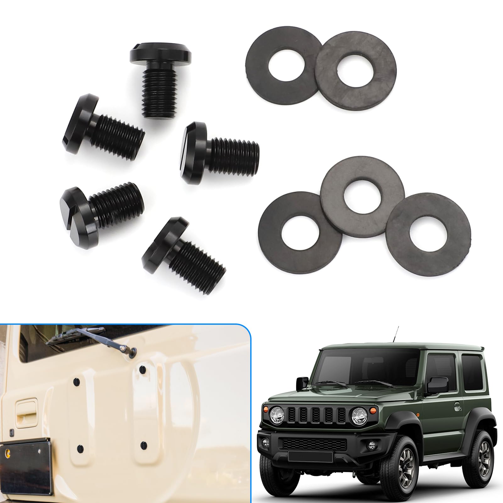 

Alpha Rider Car Back Door Bolts for Jimny Sierra Bolts with Rubber Washers Special