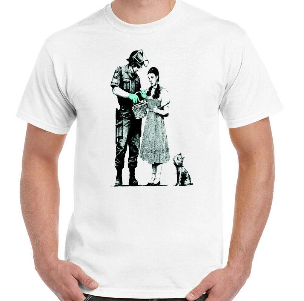 Футболка Banksy Stop and Search Мужская Граффити Уличное Искусство Топ 2XL