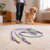 1.2cmx0.8M+1.0cmx0.6M Multi Colors Double Dog Leash Lightweight Dual Pet Leash  Outdoor Travel
