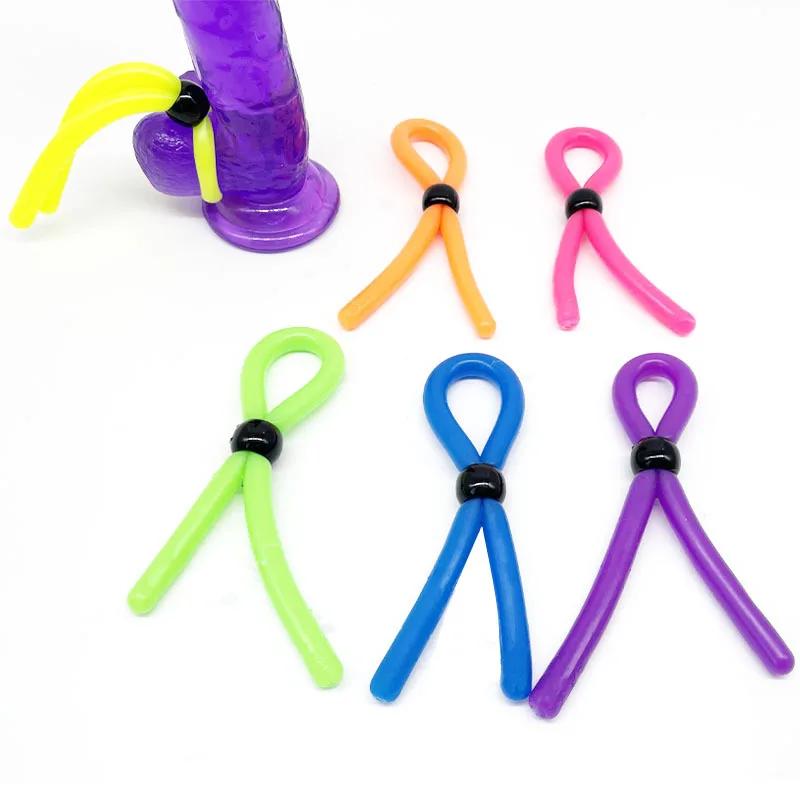 Ultra Soft Cock Ring Delay Ejaculation Adjustable Penis Ring Rope Male Lasting Erection Cockring Sex Toys For Man Adult