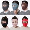 Unisex Winter Warm Face Mask with HD Anti Fog Goggles Windproof Cold Proof Polar Fleece Scarf Breathable for Outdoor Cycling