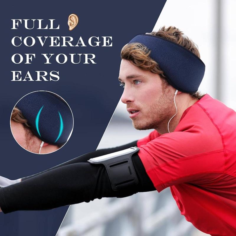 Unisex Winter Thermales Kälteabweisendes Stirnband Winddichtes Polarfleece Ohrenschützer Zum Laufen Skifahren Outdoorsport Schweißband