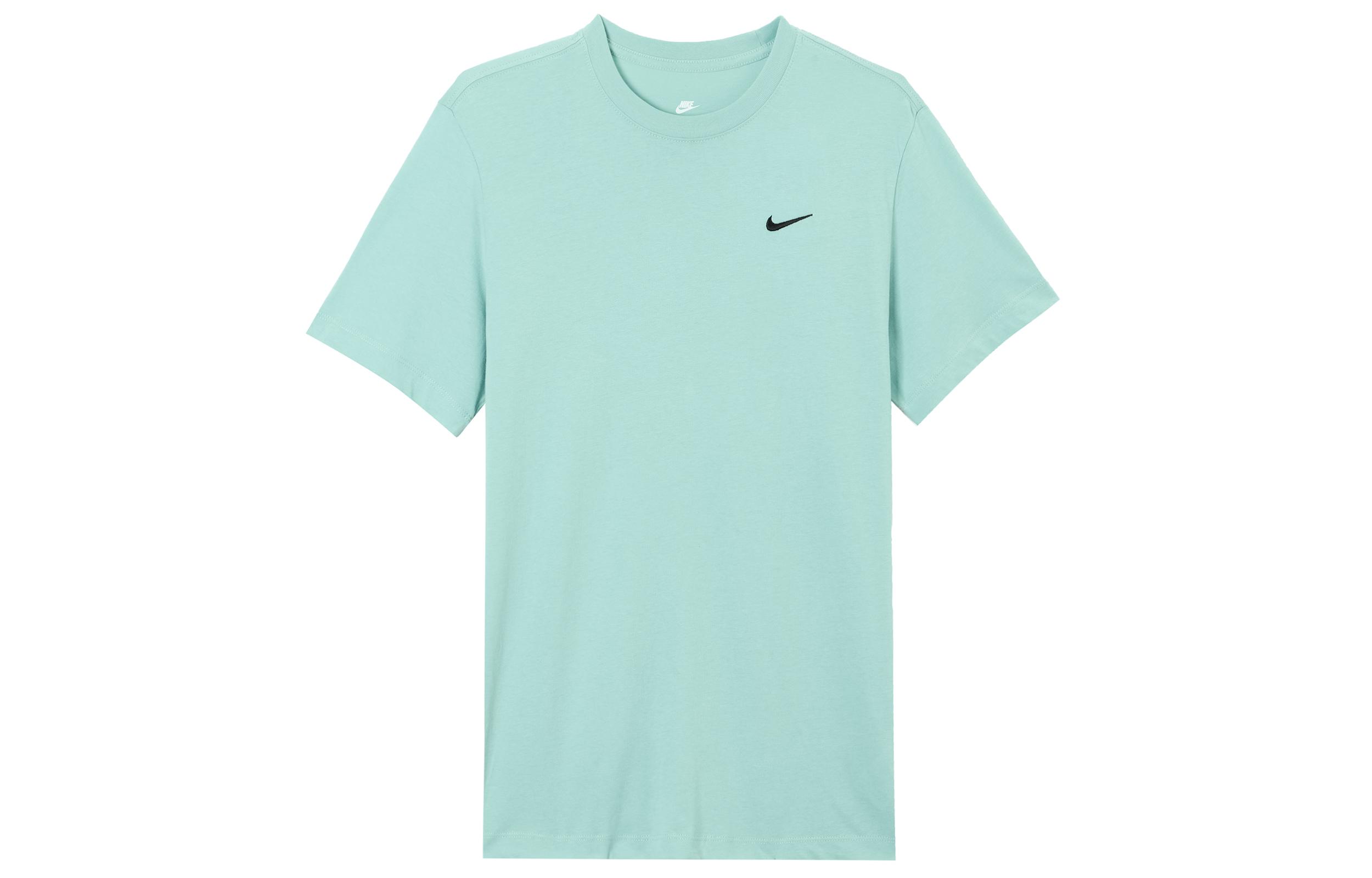 Nike T Shirts Men s Light Blue Crew Neck Moderate Straight Fit BV0508-309 M