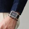 MASTER WORKS Quadrangle Made in Quartz Leather Square Black MW10SB-GCBRO8 Men's Watch, Japan, Movement, 33mm, Strap, Shape,