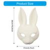 Premium White PU Rabbit Mask For Adults Teens Costume Parties Easter Halloween Carnivals Adjustable Comfortable Band