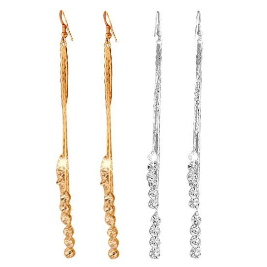 Earrings Tarnish-resistant Elegant Alloy Women Elegant Cocktail Rhinestone Earrings for Party