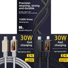 Apple Lightning And Typec Fast Charging Data Cable With Rgb Breathing Light For Tablets And Smartphones