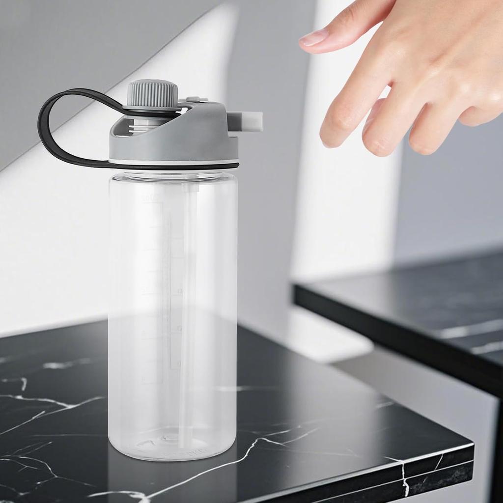 5 Pack Replacement Straws Compatible with Nalgene 20oz MultiDrink Water Bottle, Reble Plastic Drinking Straws with Cleaning Brush for Nalgene