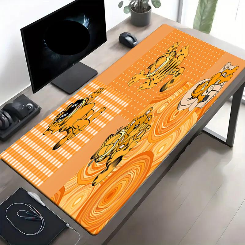 Garfield Print Mouse Pad, Anti‑Slip Desktop Keyboard Mat, for PC Laptop Gaming Working Daily Use, Cool Festival Surprise Gift