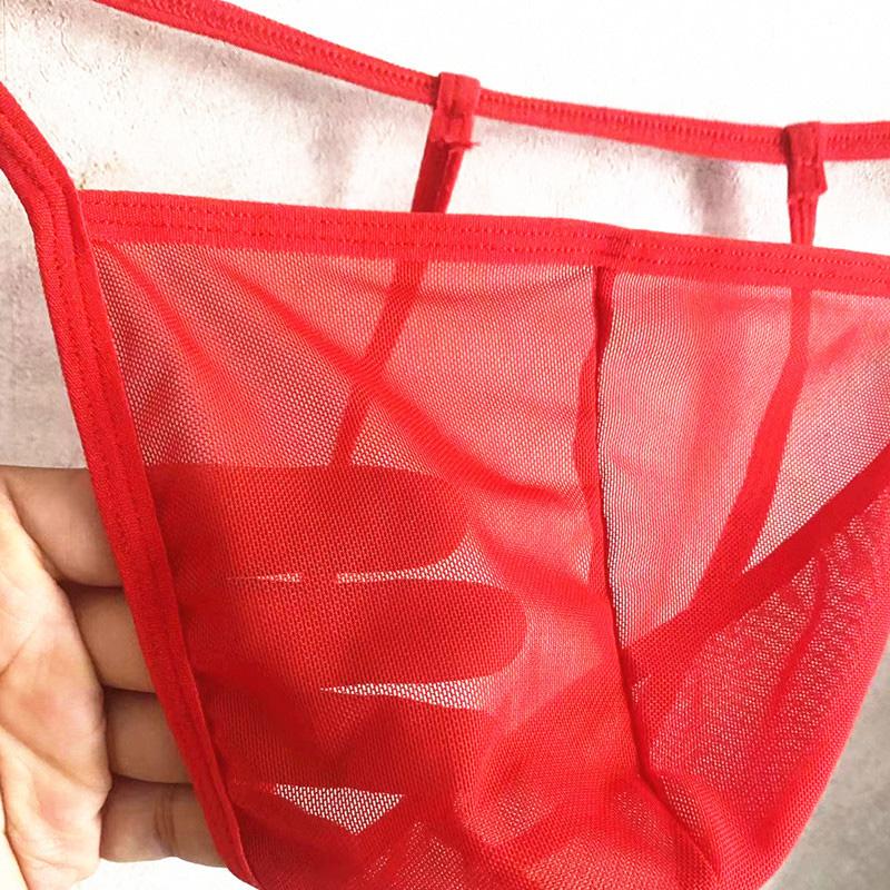 1Pc Underwear Men Lingerie Low-waist Polyester Fiber Solid Color Thongs Bulge Pouch Thin Pouch Panties