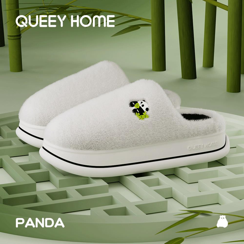 

Cotton slippers women s autumn and winter 2025 new couple home cartoon warm fluffy cotton drag men s winter 36-37 білий