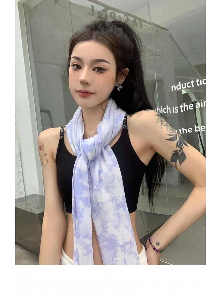 Women's UV Protection Shawl with Integrated Long-Sleeve Covers and Face Mask for Sun Protection