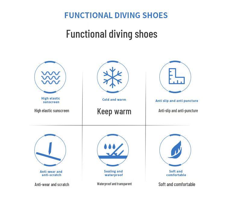 Diving Boots: 5MM Non-Slip, Wear-Resistant for Beach, Surfing, River, Snorkeling, and Rescue