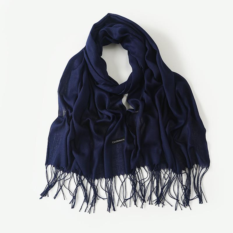 Annual Meeting Imitation Cashmere Scarf for Women 100g Thin Solid Color Gift Scarf for Men and Women Autumn and Winter Warm Shaw