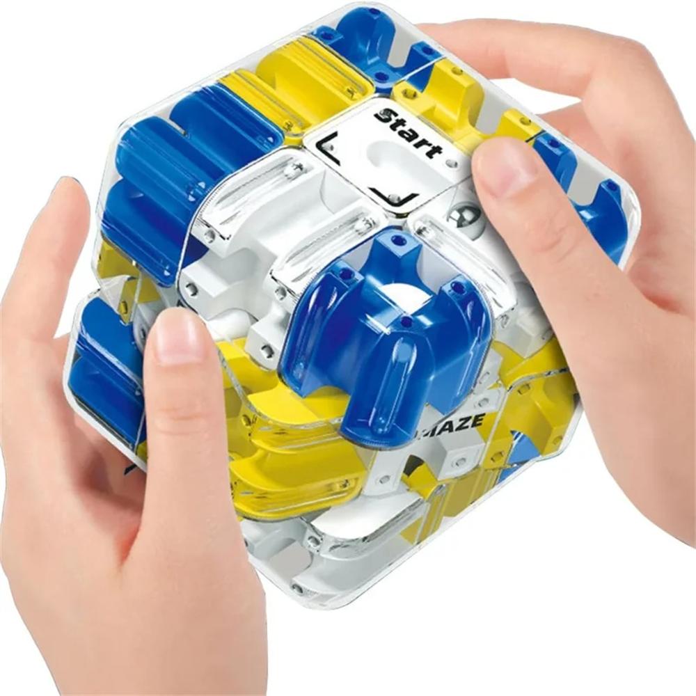 

2026 Popular 3D Rotating Ball Cube, Third-Order Cube, Versatile Track Maze, Ball Walking Puzzle Toy For Children s Thinking