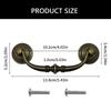 4pcs Practical Bronze Antique Styles Drawer Pulls Hole Center Accessory for Dressers Cupboards and Kitchen Cabinets