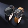 2 Pcs/set Men's Watch Wristwatch Set Casual Sport Men's Watch Set Quartz Pointer Date Watch Set for Holiday Gift Watches Set