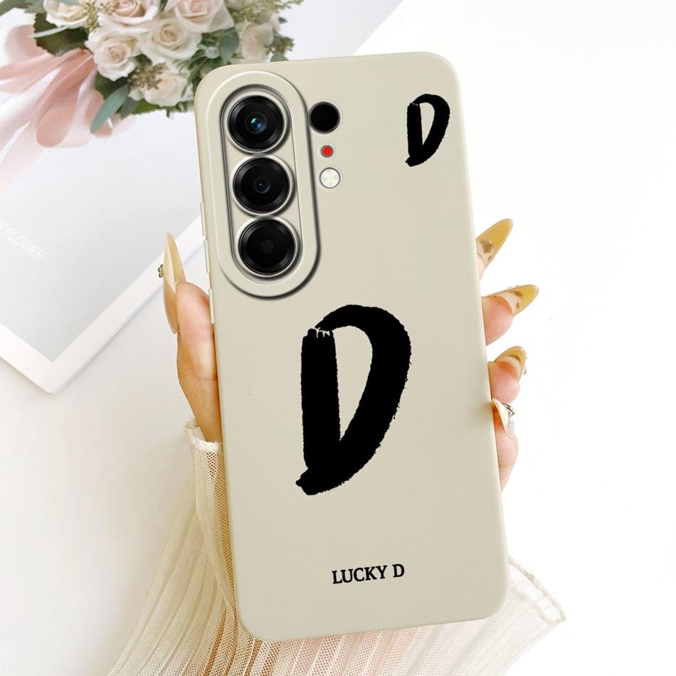 For Tecno Camon 50 4G Lucky Initial Letter Phone Case For Tecno Camon50 4G CN5 Soft Silicone Shockproof Cases Bumpers