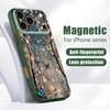 Magnetic For Magsafe Case For iPhone 17 Pro Max Glowing Fantasy Butterfly Pattern Skin Feeling Cover For iPhone 16 15 14 13 Pro Max