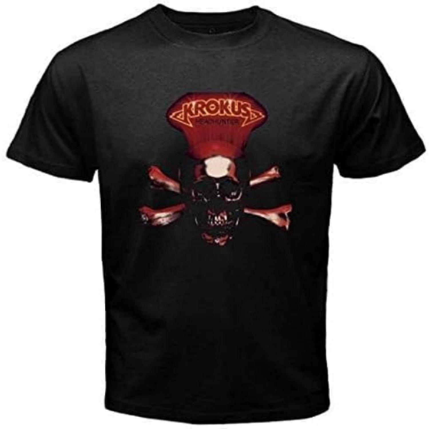New Krokus Logo Hard Metal Rock Band Men s Black T-Shirt S