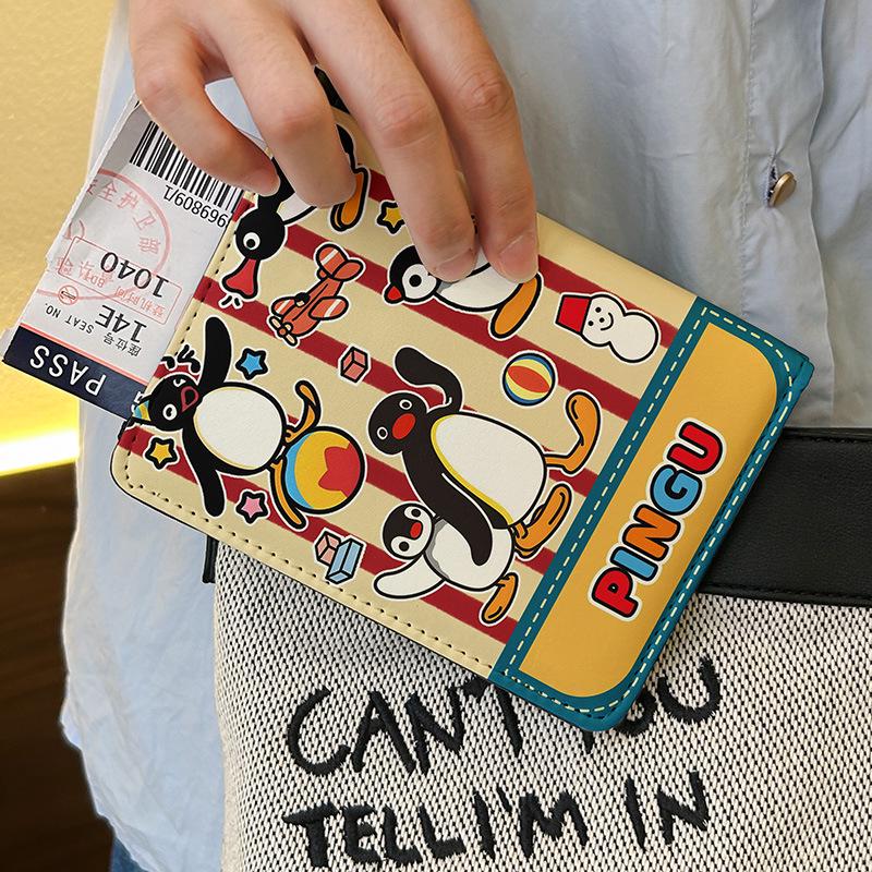 

Пингвин Пингу Держатель для паспорта и сумка для документов: Милый, Защитный, Многофункциональный держатель для карт для путешествий Strap Style