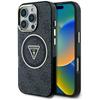Guess Iml Metal Glitter 4G Circle Triangle Magsafe Case For iPhone 16 Pro Max Black